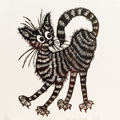 Alison Read - Back Off - Linocut