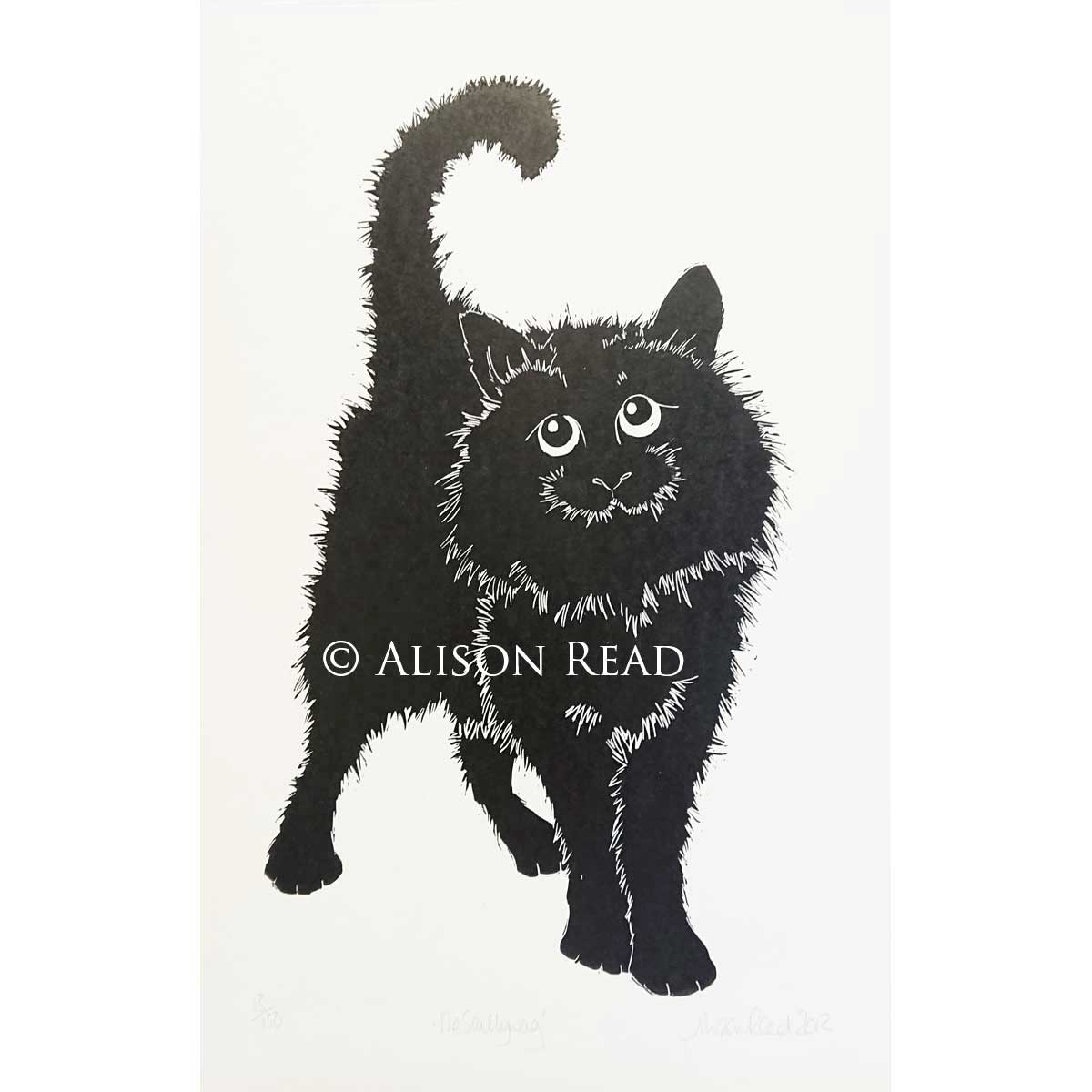 The Scallywag - Linocut print by Alison Read