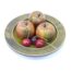Dennis Hales- 3 Apples, 3 Cherries and Red/Green Wood turned Dish