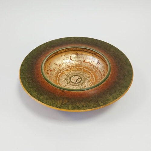 Dennis Hales -Gilt Green Wall Plate