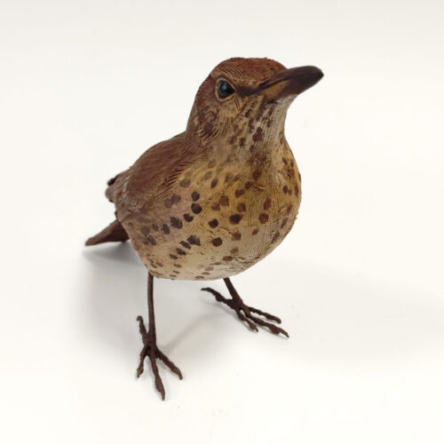 Karen Fawcett - Thrush Ceramic with pewter legs