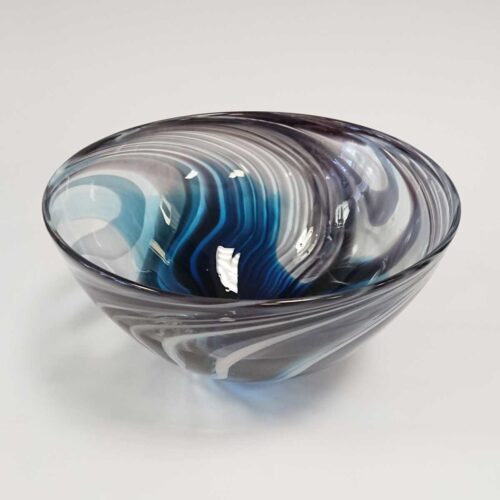 Loco Glass - Blue Feather Bowl
