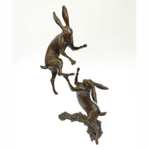 Richard Cooper Bronzes - Large Boxing Hares
