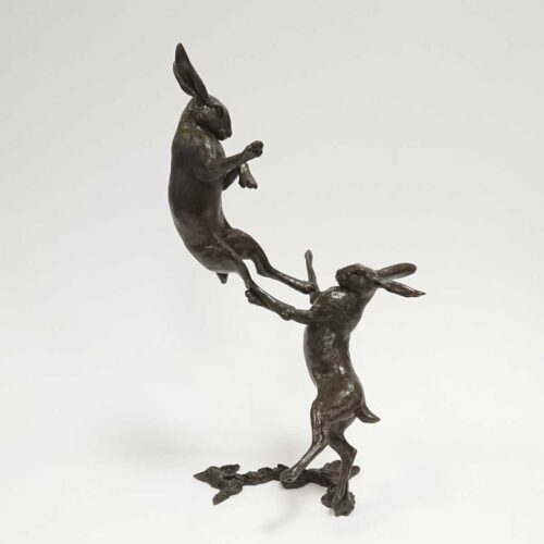 Richard Cooper Bronze - Medium Boxing Hares