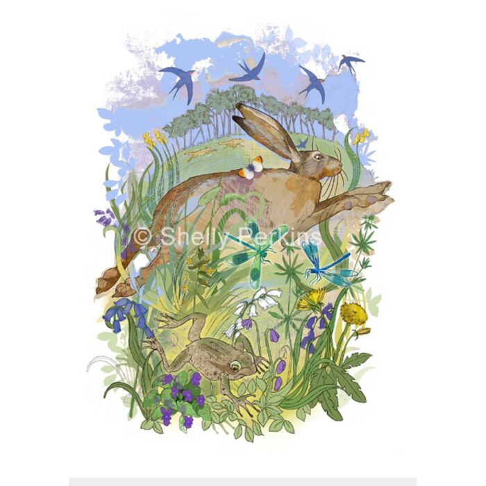 Leaping into Spring - Limited edition print by Shelly Perkins